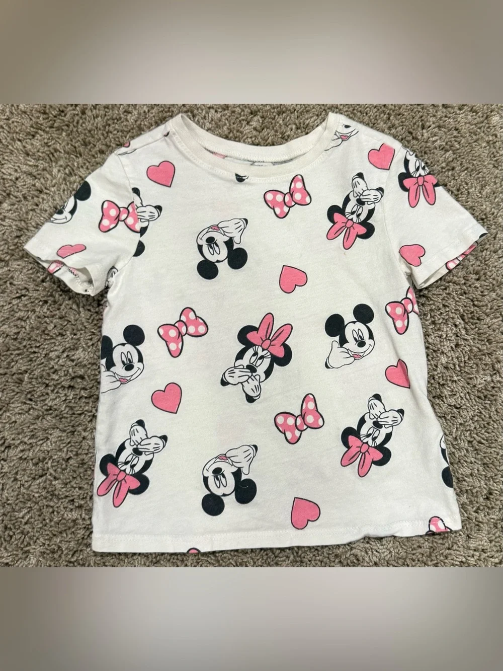 Disney Minnie & Mickey Mouse Graphic Tee | Girls 3T 🎀🩷